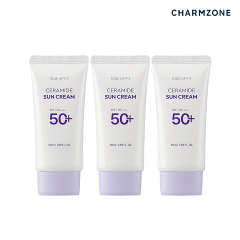 Charmzone Tone-Up Fit Ceramide Sun Cream 50ml (3 Pack)