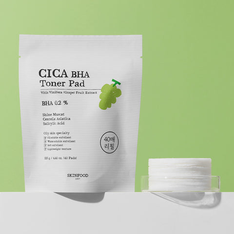 Skinfood Shine Muscat Cica BHA Toner Pad 125g (40 pads) Refill