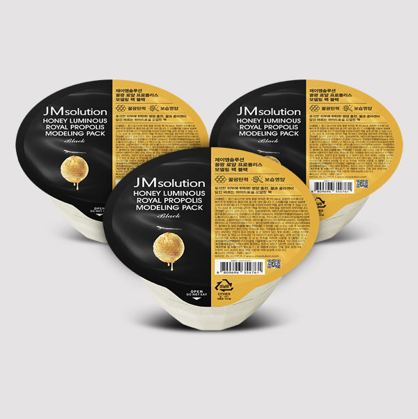 JM Solution Honey Glow Royal Propolis Modeling Pack Black 22g (3 Pack)