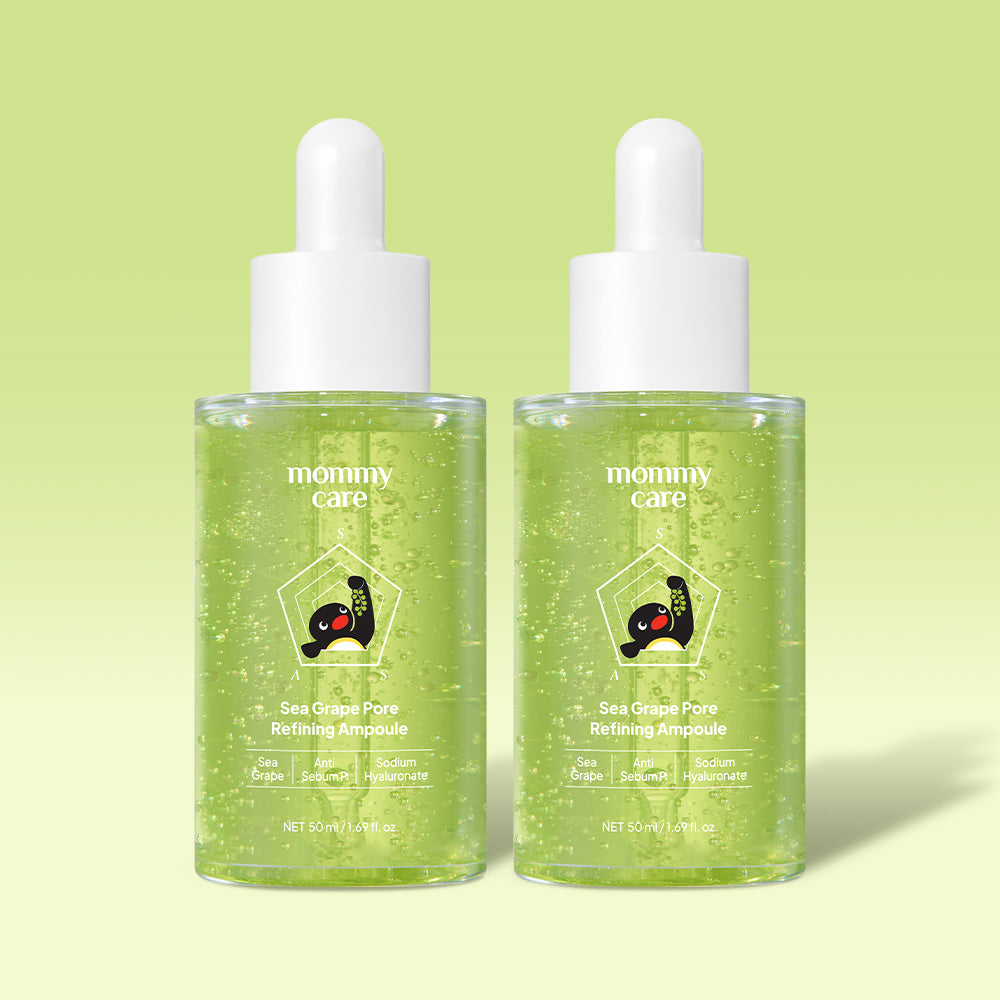 MommyCare Pingu Collab 5-Second Pore Reduction Sea Grape Lifting Pharmacy Ampoule 50ml (2 Pack)