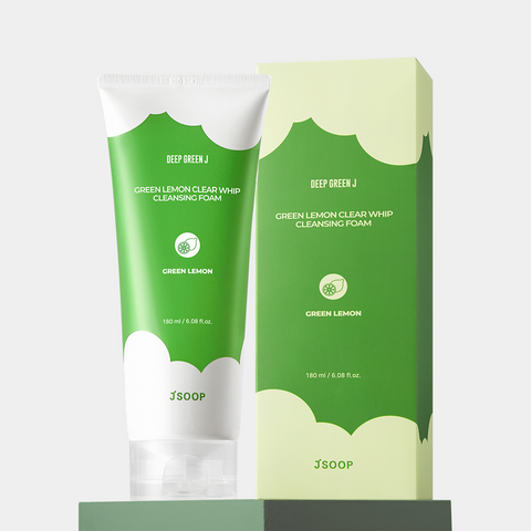 Jsoop Deep Green J Green Lemon Clear Whip Cleansing Foam 180ml