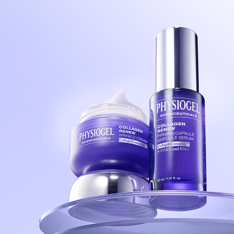 Physiogel ScienCeuticals Collagen Renew Firming Capsule Ampoule Serum 30ml + Wrinkle Cream 50ml Set (includes 7x1ml Collagen Ampoules & 3x5ml Sun Serums)