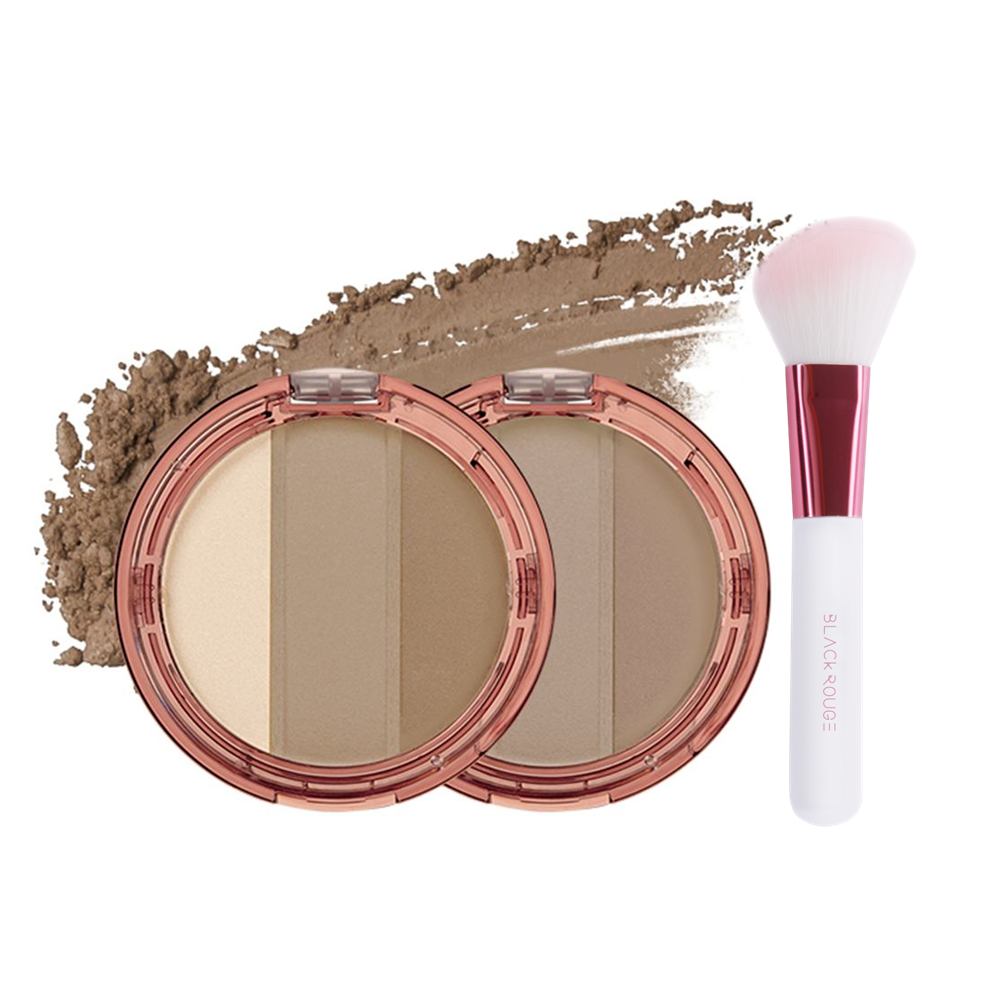 Black Rouge Up & Down Triple Contouring 10g (+ Brush)