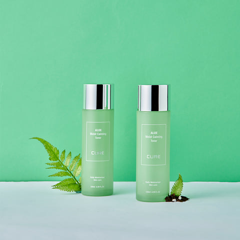 Kim Jeong Moon Aloe Moist Calming Toner 130ml (2-Pack) + Emulsion 130ml (2-Pack)