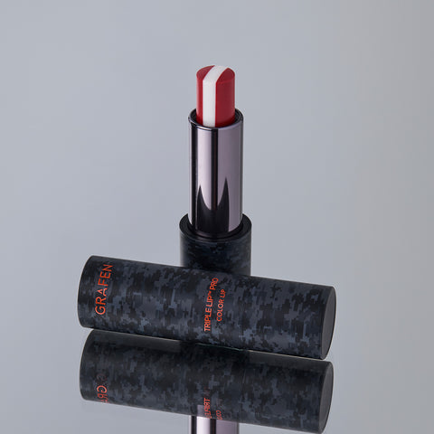 Grafen TripleLip Pro Color Lip 4.3g - Men's Tinted Lip Balm (Red, White)