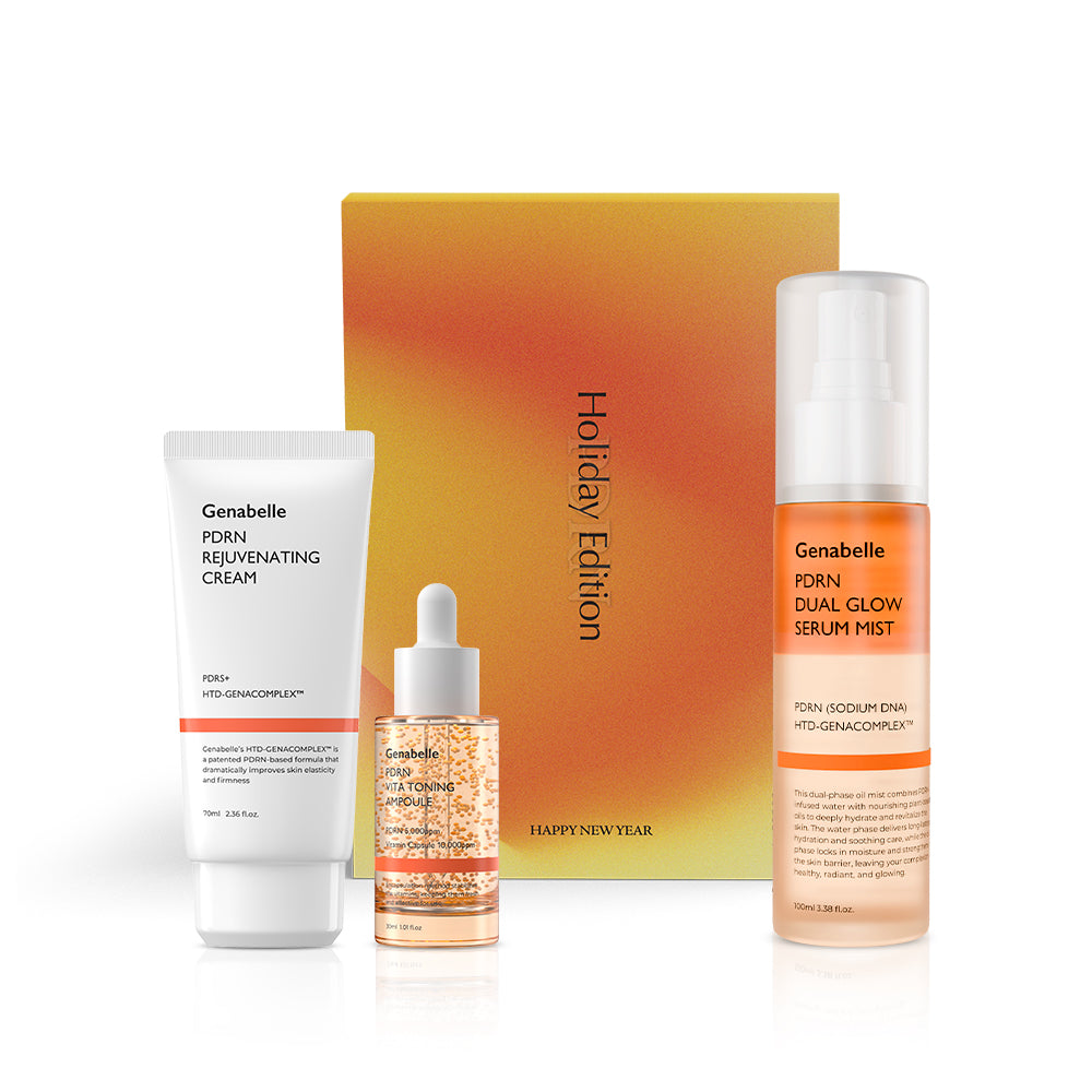Genabelle PDRN Radiance & Elasticity 3-Piece Set (Radiance Mist + Vita Toning Ampoule + JaSaeng Cream)