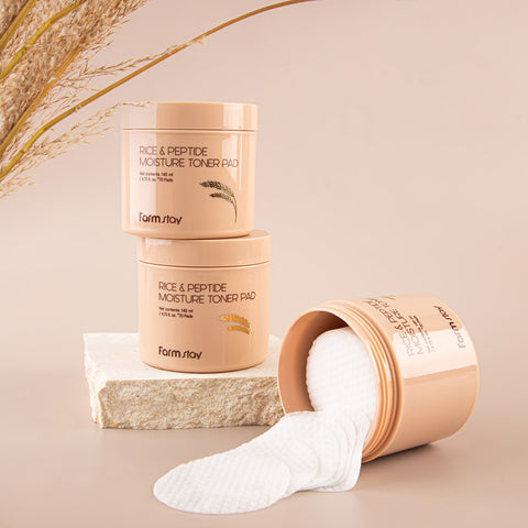 Farmstay Rice & Peptide Moisture Toner Pads (70 Pads)