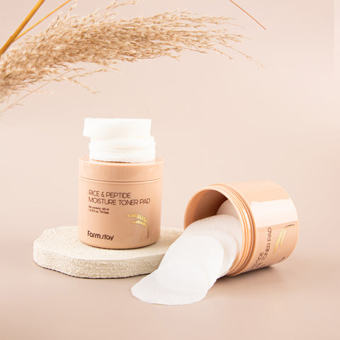 Farmstay Rice & Peptide Moisture Toner Pads (70 Pads)