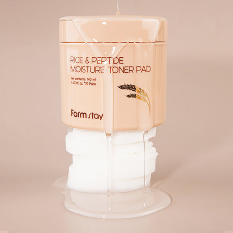 Farmstay Rice & Peptide Moisture Toner Pads (70 Pads)