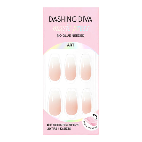 Dashing Diva Magic Press Creamy Blush (Coffin) Nail Tips