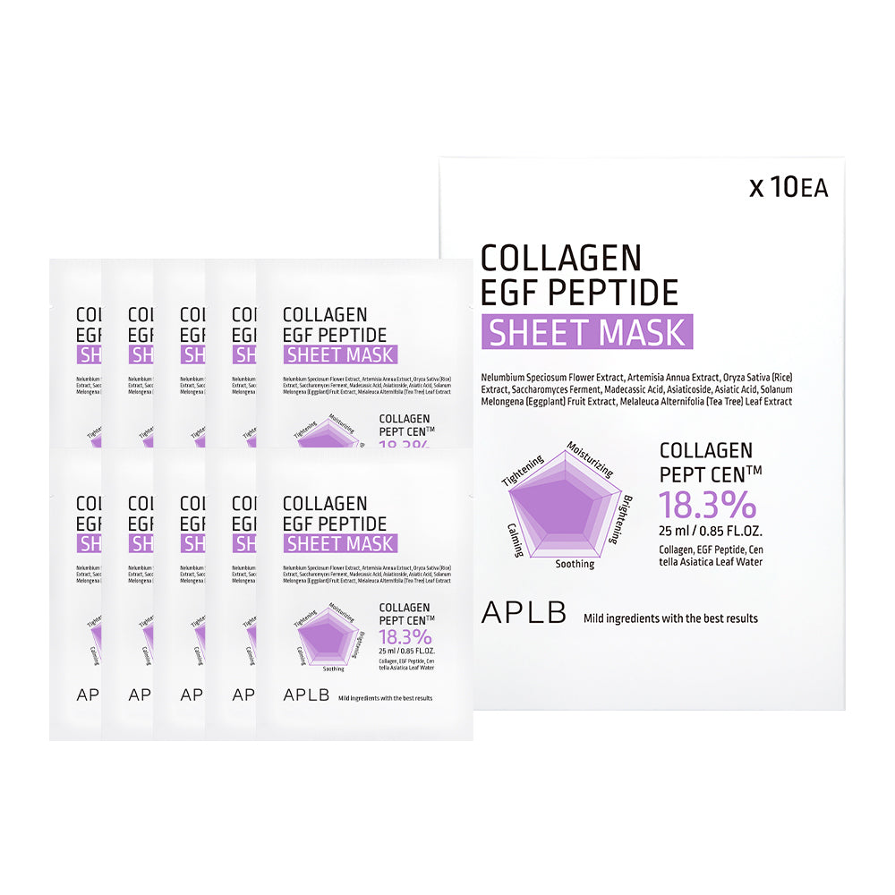 APLB Collagen EGF Peptide Sheet Mask (10 Pack)