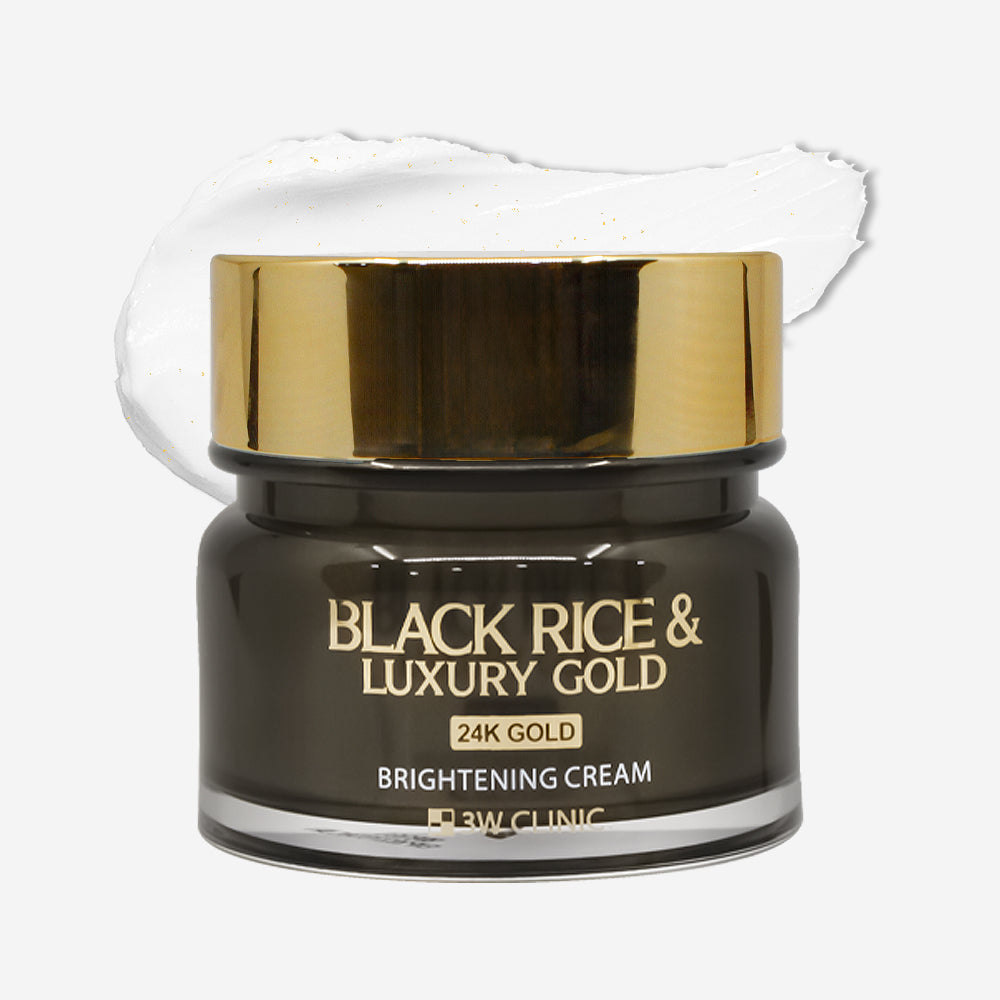 3W Clinic Black Rice & Luxury Gold Brightening Cream 100g