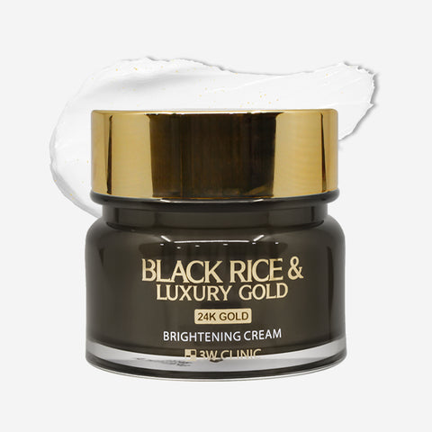 3W Clinic Black Rice & Luxury Gold Brightening Cream 100g