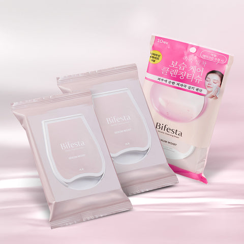 Bifesta Micellar Cleansing Sheet Serum Moist 10 Sheets (3 Pack)