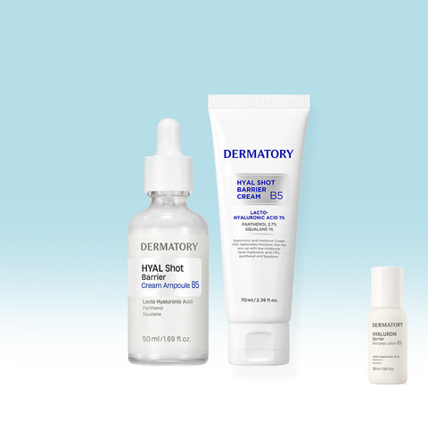 Dermatory Hyal-Shot Ampoule B5 (Barrier/Cream) 50ml + Cream B5 70ml Set Free Radiance Lotion 30ml