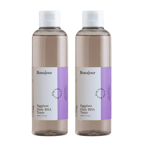 Bonajour Vegan Eggplant Daily BHA Toner 205ml x 2 (Set)