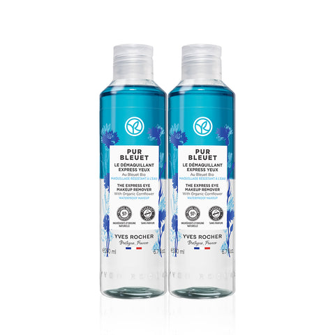 Yves Rocher Pure Blue Express Makeup Remover 200ml (2 Pack)