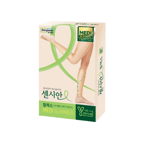 DongKook Censian Relax Medi-Slimmer Calf Compression Stockings (2 Pack) Black S