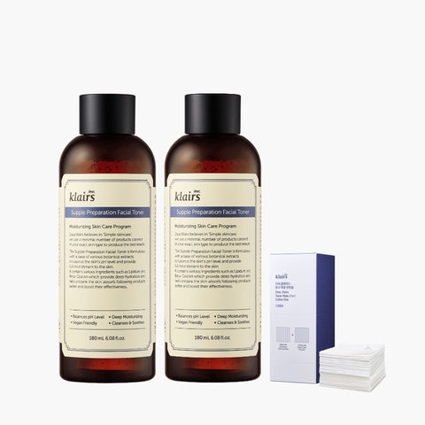 Dear Klairs Supple Preparation Unscented Toner 180ml (2 Pack)