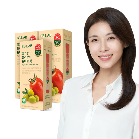 Nutrione BB Lab Organic Olive Roma Tomato Dual Shot 3 Boxes (30 Packets) Extra Virgin Olive Oil Lycopene