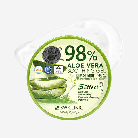 3W Clinic Aloe Vera Soothing Gel (98% Pure) 300g