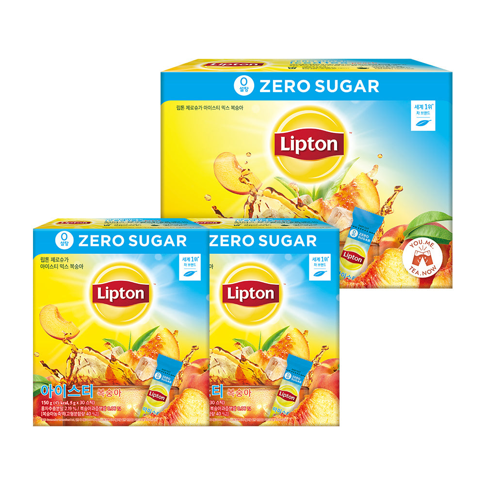 Lipton Zero Sugar Iced Tea Mix Peach 30-stick x2 + 60-stick x1 (600 g)