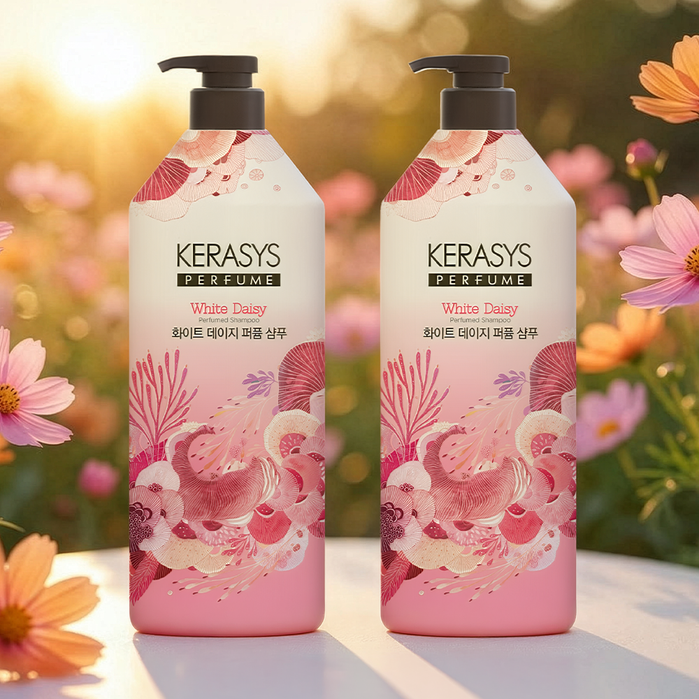 Kerasys Perfume Shampoo 1L x2 - White Daisy (2 Pack)