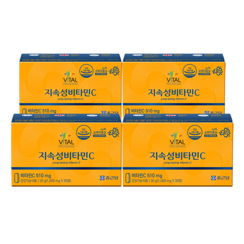 Chongkundang Vital Program Sustained-Release Vitamin C 30 Tablets 30g (4 Pack)