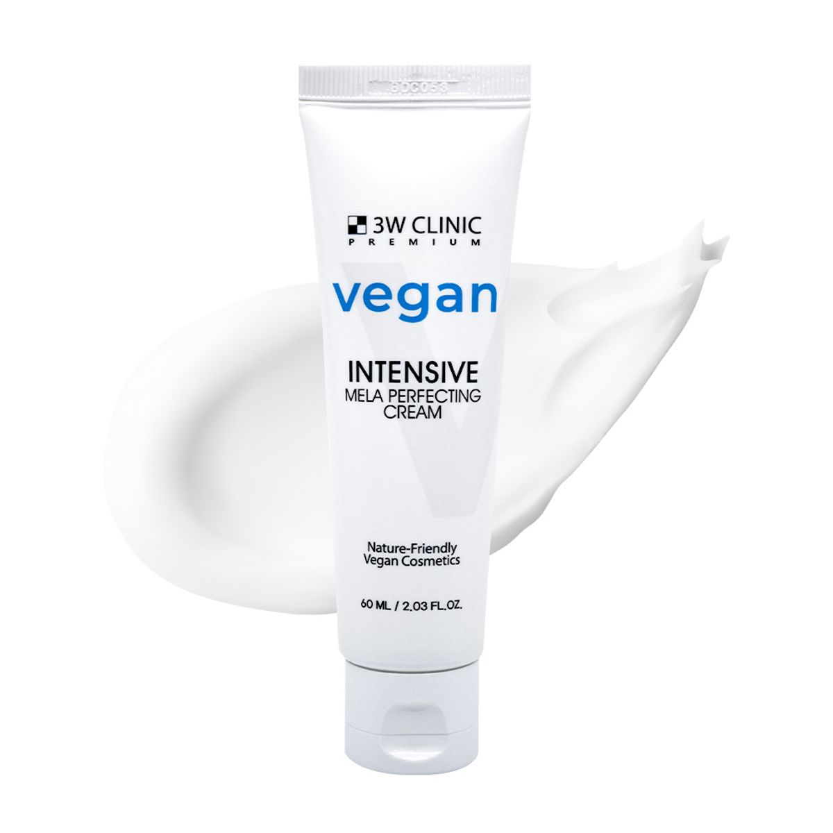 Tube of 3W Clinic Vegan Intensive Mela Perfecting Cream on a white background