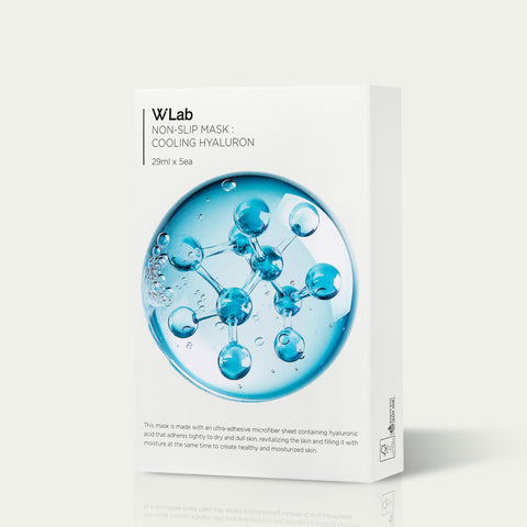 W.Lab Non-Slip Cooling Hyaluronic Mask 1 Sheet (5 Pack)