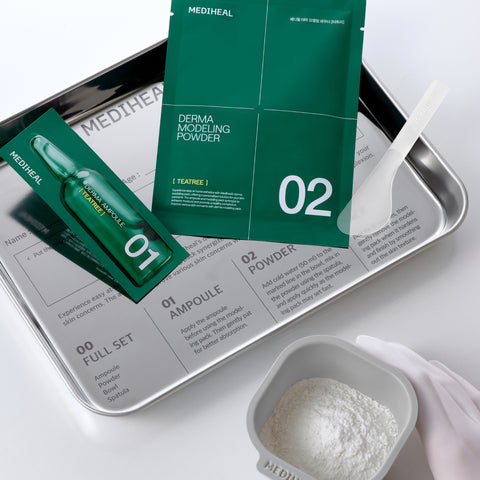 Mediheal Derma Modeling Pack [Tea Tree Soothing] 1+1 (Ampoule 2ml / Powder 28g)