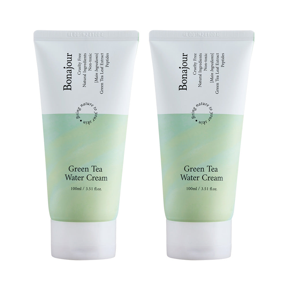 Bonajour Vegan Green Tea Water Cream 100ml (2 pack)