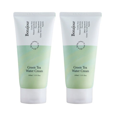 Bonajour Vegan Green Tea Water Cream 100ml (2 pack)