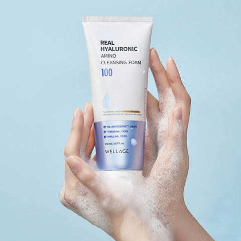 Wellage Real Hyaluronic Amino Cleansing Foam 150ml