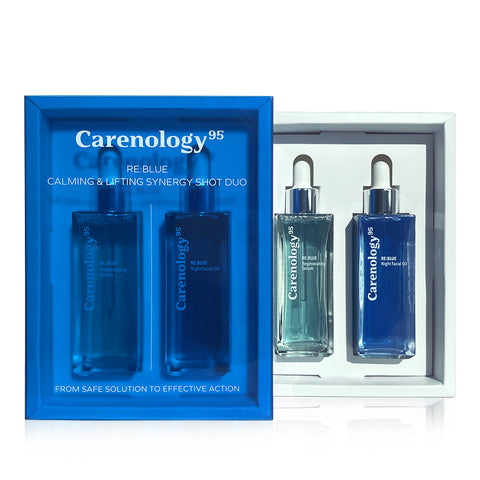 Carenology Re:Blue Calming Lifting Synergy Shot Duo (Oil + Serum) 2-piece set