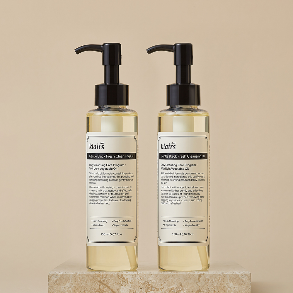 Dear Klairs Gentle Black Fresh Cleansing Oil 150ml (2 pack)