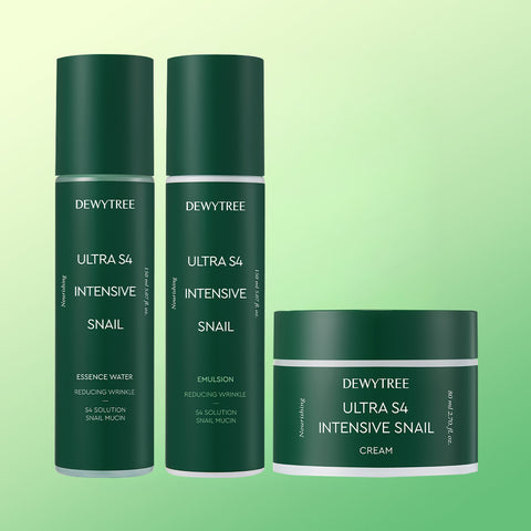 Dewytree Ultra S4 Intensive Snail Essence Water 150ml + Emulsion 150ml + Cream 80ml (3-Piece Set)