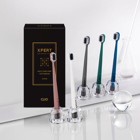 Clio Expert Multi-Care Wide Ultra-Fine All-in-One Toothbrush 15pcs x 2 Set