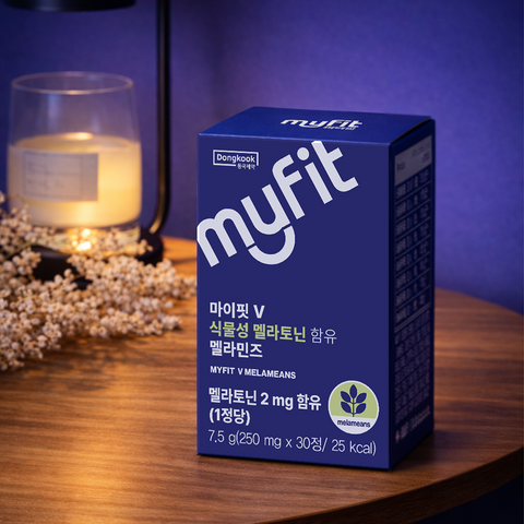 DongKook MyFit V Melaminz Plant-Based Melatonin 2 mg + St. John's Wort 30 Tablets x 3 (3-Month Supply)