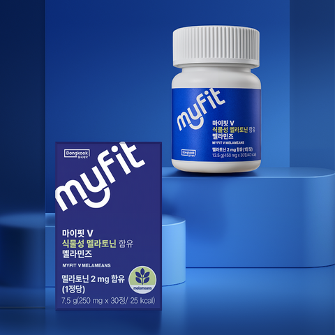 DongKook MyFit V Melaminz Plant-Based Melatonin 2 mg + St. John's Wort 30 Tablets x 3 (3-Month Supply)