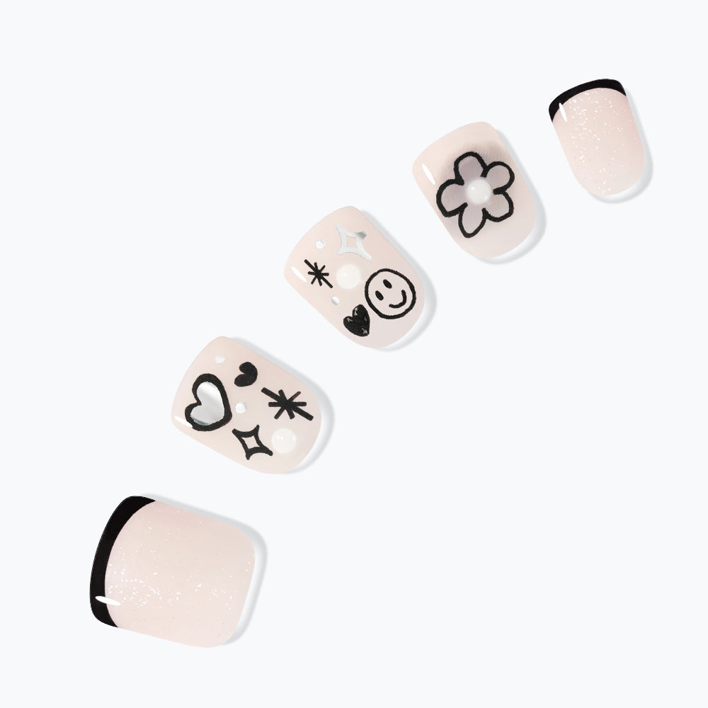 Dashing Diva Magic Press Mini Tattoo (Short Square) Nail Tips