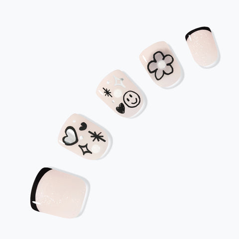 Dashing Diva Magic Press Mini Tattoo (Short Square) Nail Tips