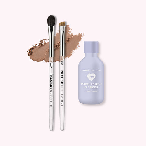Picasso Collezioni Essential Eye Makeup Set (207A + 301) 2pc Set with Free Cleanser Light 50ml