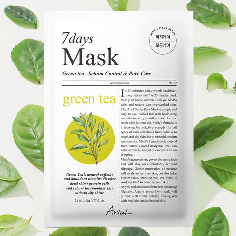 Ariul Seven Days Green Tea Mask Pack, 10 Sheets x 3 (30 Sheets)