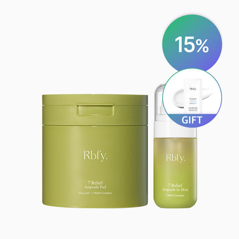 RBFY 7-Second Soothing Ampoule Pad (100 pcs) + Ampoule Mist (50 ml) Set
