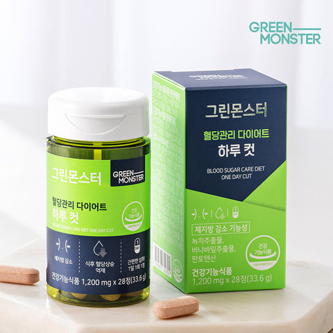 Green Monster Vegan Daily Cut Blood Sugar Support 28 Tablets (1 Pack) Banaba Leaf Extract