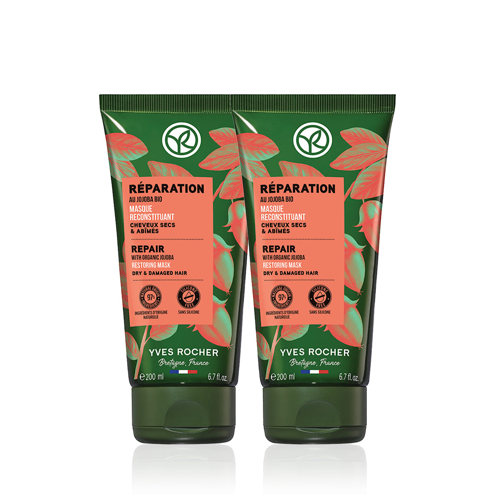Yves Rocher Jojoba Repair Extreme Damage Hair Treatment 200ml (2 Pack)