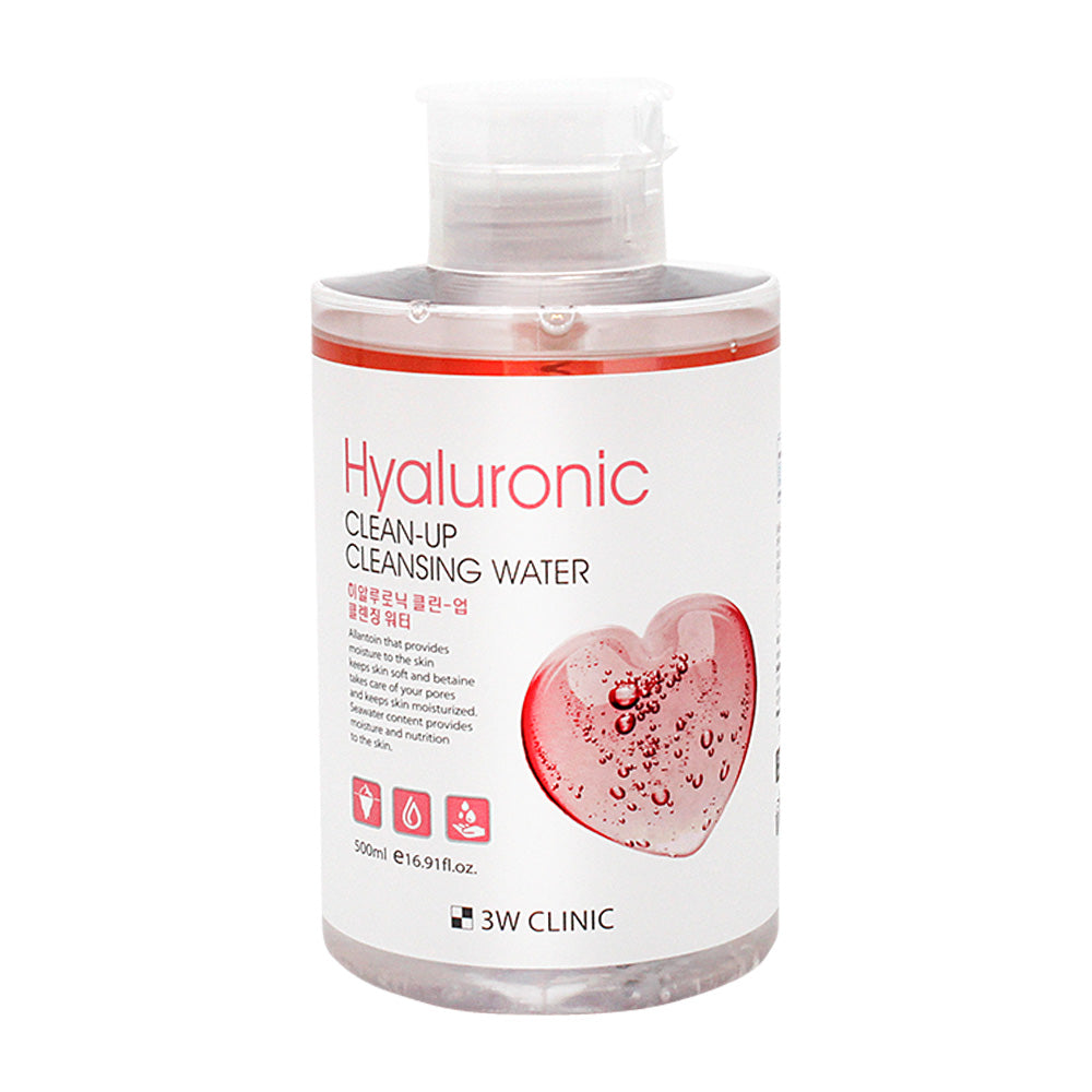 3W CLINIC Hyaluronic Clean-Up Cleansing Water 500ml
