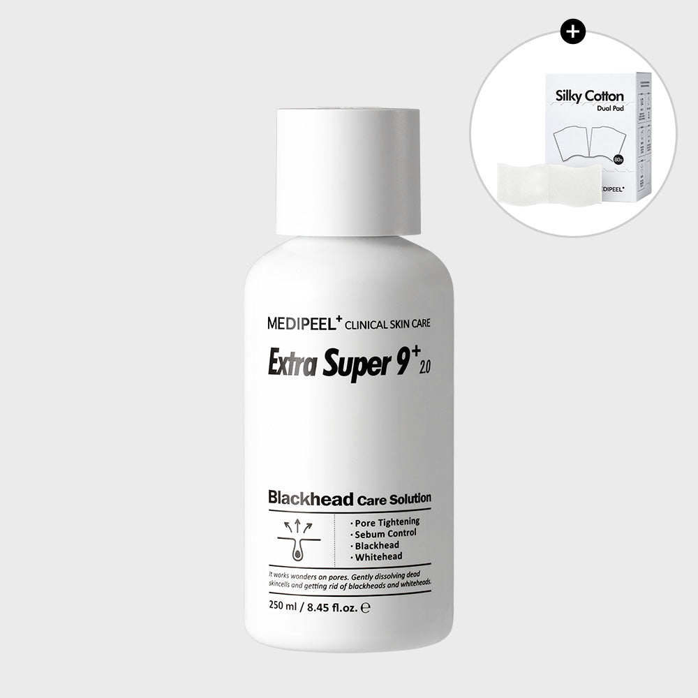 Medipeel Extra Super9 Plus 2.0 250ml (+ Cotton Pads)
