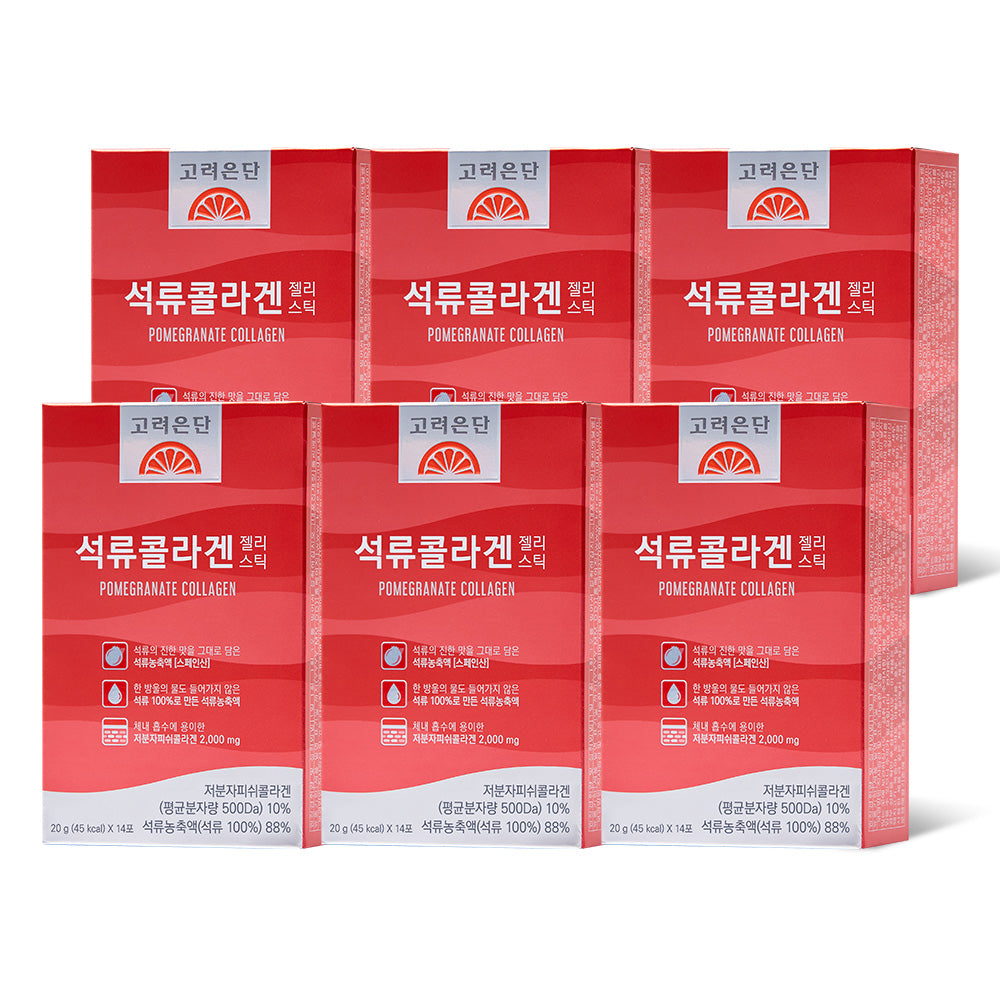 Koreaeundan Pomegranate Collagen Jelly Stick 20g x 14 (6 Pack)